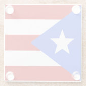 Flagge Puerto Rico Glasuntersetzer (Rückseite)