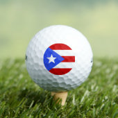 Flagge Puerto Rico Golfball (Insitu T-Shirt)