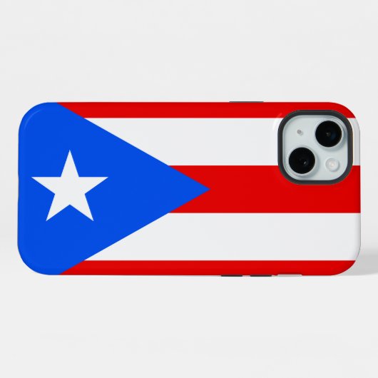 Flagge Puerto Rico iPhone Hülle (Rückseite (Horizontal))