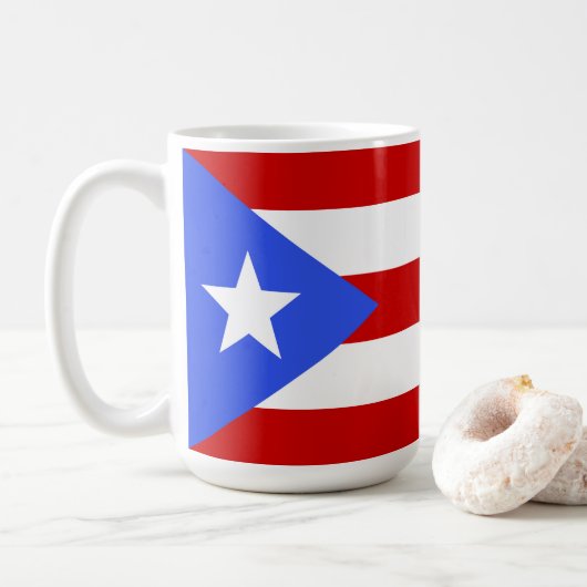 Flagge Puerto Rico Kaffeetasse (Mit Donut)