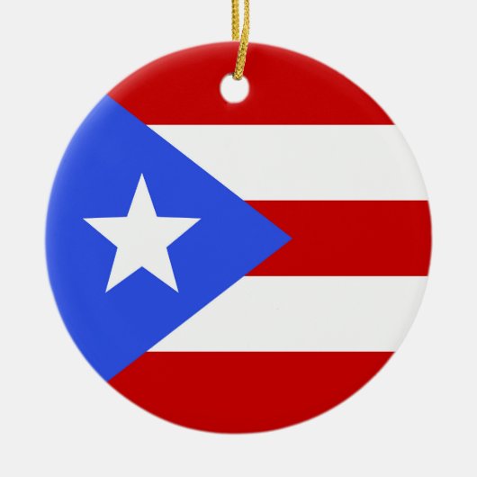 Flagge Puerto Rico Keramik Ornament (Vorne)