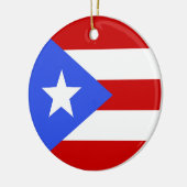 Flagge Puerto Rico Keramik Ornament (Links)