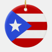 Flagge Puerto Rico Keramik Ornament (Hinten)