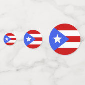 Flagge Puerto Rico Konfetti (Rückseiten)