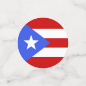 Flagge Puerto Rico Konfetti (Klein Vorderseite)
