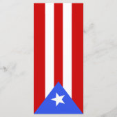 Flagge Puerto Rico Menükarte (Rückseite)