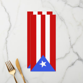 Flagge Puerto Rico Menükarte