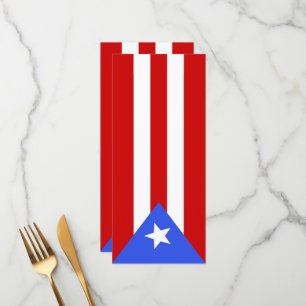 Flagge Puerto Rico Menükarte