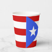 Flagge Puerto Rico Pappbecher (Rechts)