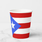 Flagge Puerto Rico Pappbecher (Vorderseite)