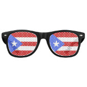 Flagge Puerto Rico Partybrille (Vorderseite)