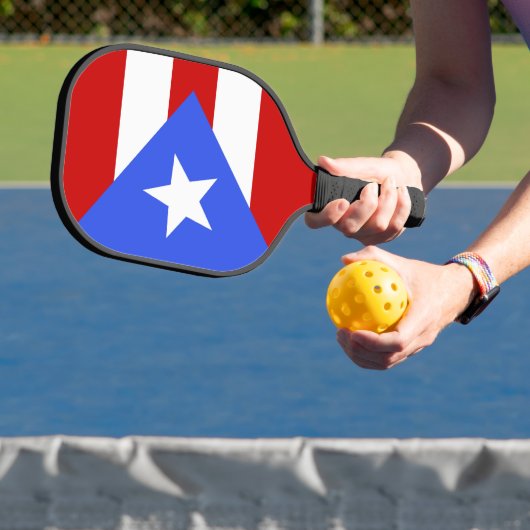 Flagge Puerto Rico Pickleball Schläger (InSitu)