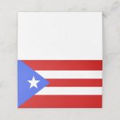Flagge Puerto Rico Platzkarte (Außenseite Aufgefaltet)