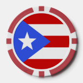 Flagge Puerto Rico Pokerchips (Vorderseite)