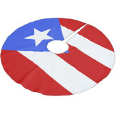 Flagge Puerto Rico Polyester Weihnachtsbaumdecke (Schrägansicht)