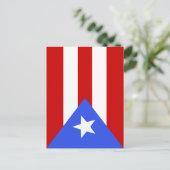 Flagge Puerto Rico Postkarte (Stehend Vorderseite)