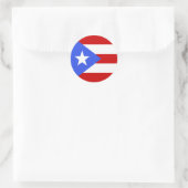Flagge Puerto Rico Runder Aufkleber (Tasche)