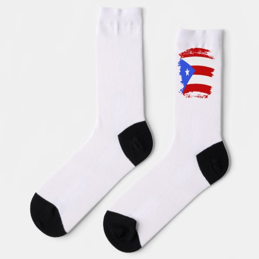 Flagge Puerto Rico Socken (Linkes Detail)