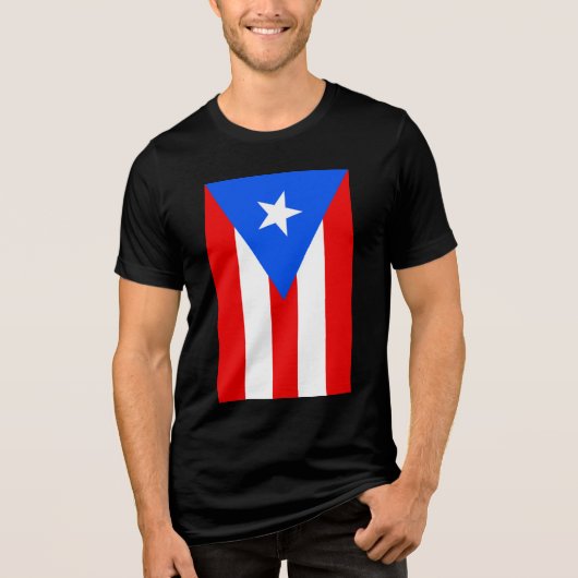 Flagge Puerto Rico Tri-Blend Shirt (Vorderseite)