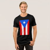 Flagge Puerto Rico Tri-Blend Shirt (Vorderseite voll)