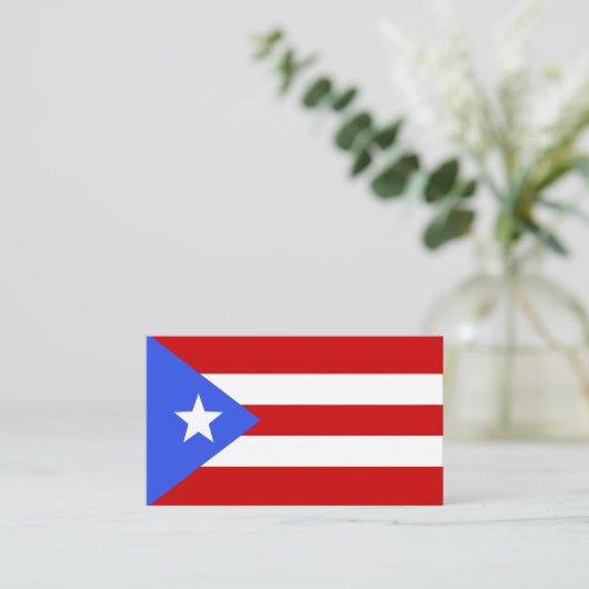 Flagge Puerto Rico Visitenkarte (Stehend Vorderseite)
