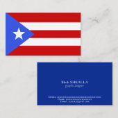 Flagge Puerto Rico Visitenkarte (Vorne/Hinten)