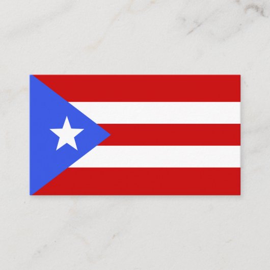Flagge Puerto Rico Visitenkarte (Vorderseite)