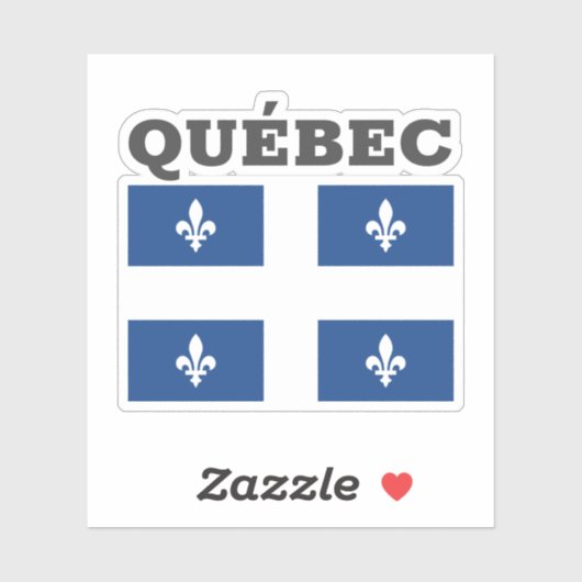 Flagge Québec, Kanada Aufkleber (Blatt)