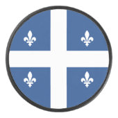 Flagge Québec, Kanada Eishockey Puck (Vorderseite)