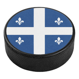 Flagge Québec, Kanada Eishockey Puck
