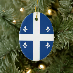 Flagge Québec, Kanada Keramik Ornament