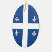 Flagge Québec, Kanada Keramik Ornament (Links)