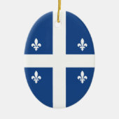 Flagge Québec, Kanada Keramik Ornament (Vorne)