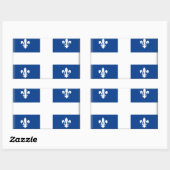 Flagge Quebec (Kanada) Rechteckiger Aufkleber (Blatt)