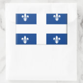 Flagge Quebec (Kanada) Rechteckiger Aufkleber (Tasche)