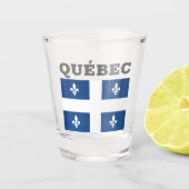 Flagge Québec, Kanada Schnapsglas (Vorderseite)