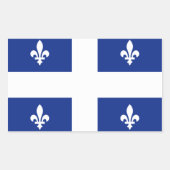 Flagge "Quebec" Rechteckiger Aufkleber (Vorderseite)