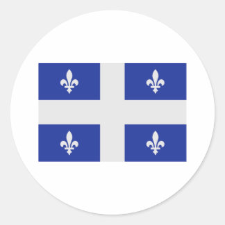 Flagge Quebec Runder Aufkleber