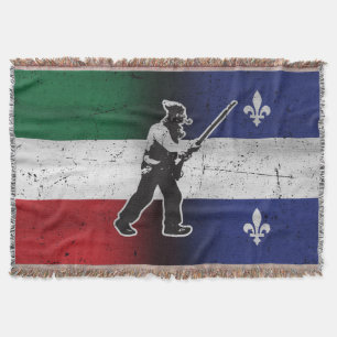 Flagge Québec und Patriote Henri Julien erodiert Decke
