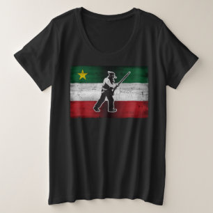Flagge Québec und Patriote Henri Julien erodiert Große Größe T-Shirt
