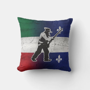Flagge Québec und Patriote Henri Julien erodiert Kissen