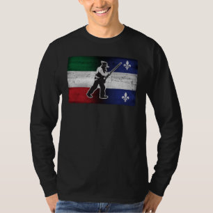 Flagge Québec und Patriote Henri Julien erodiert T-Shirt