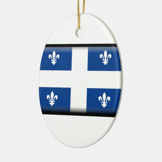 Flagge Quebecs (Kanada) Keramikornament (Links)