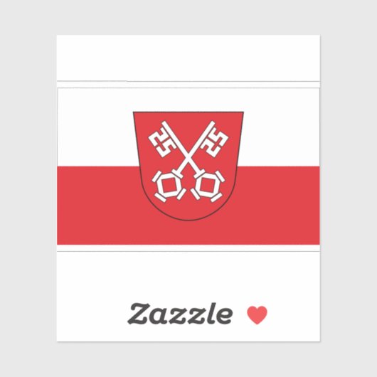 Flagge Regensburg, Deutschland Aufkleber (Blatt)