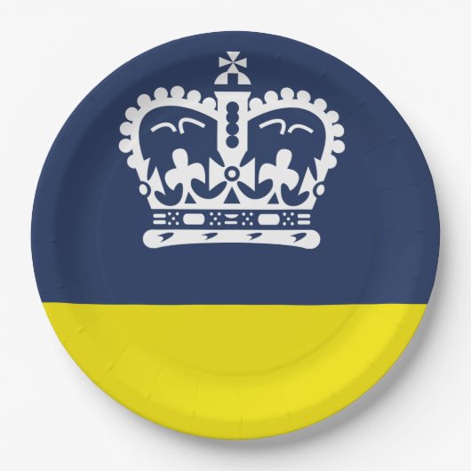 Flagge Regina (Saskatchewan, Kanada) Pappteller (Vorderseite)