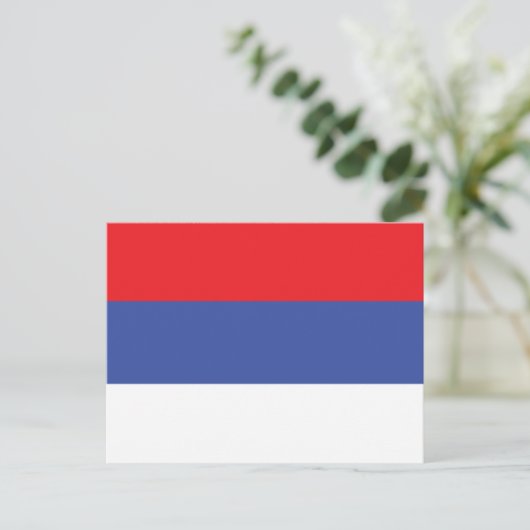 Flagge Republika Srpska Postkarte (Stehend Vorderseite)
