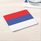 Flagge Republika Srpska Rechteckiger Pappuntersetzer (angewinkelt)