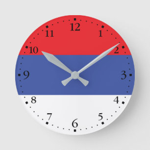Flagge Republika Srpska Runde Wanduhr