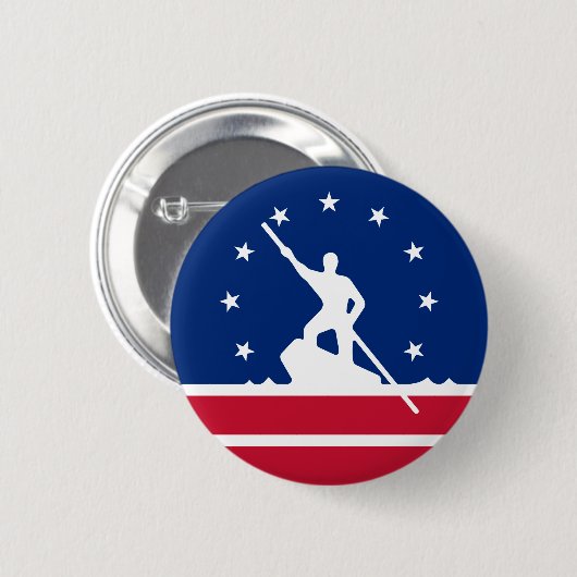 Flagge Richmond, Virginia Pinback Button (Vorne & Hinten)