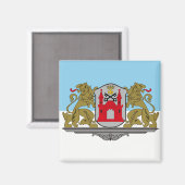 Flagge Riga Lettland Magnet (Vorderseite/Rückseite)